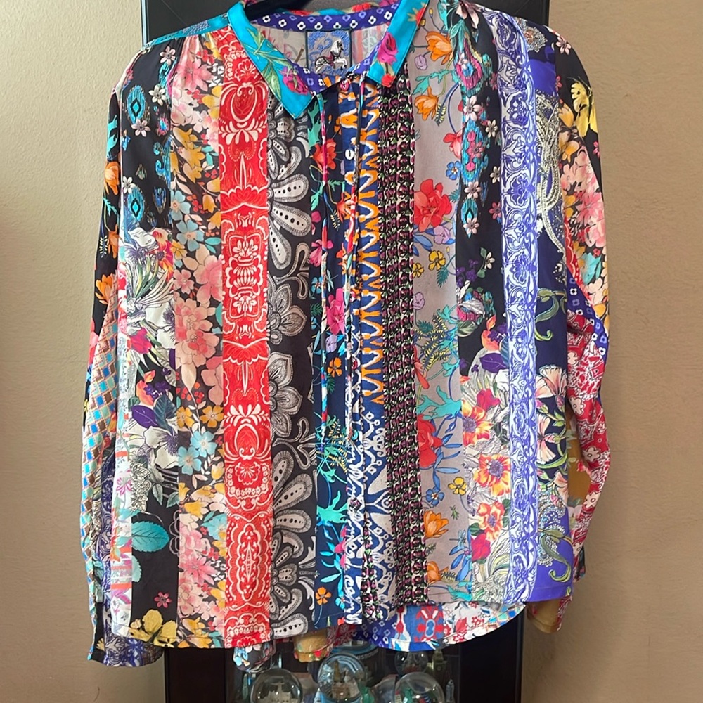 Johnny Was size XS silk blouse